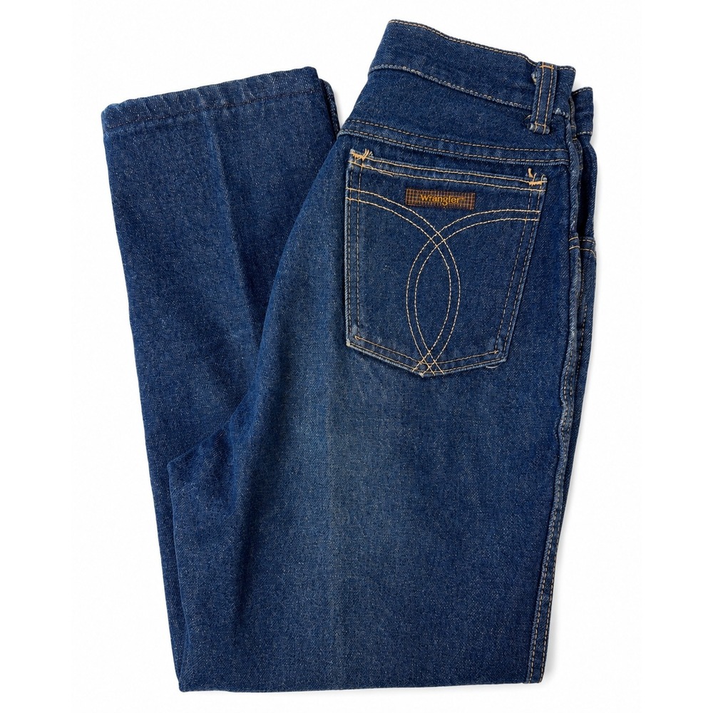Vintage 70s Wrangler Made USA Jeans Straight Leg Size 8 MR326PW‎